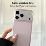 Shockproof Matte Transparent Solid Color TPU Case For iPhone