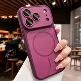 Color-blocking matte magnetic case For iPhone