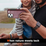 Wallet RFID Blocking Layer Protect Magnetic Flip Leather Case For iPhone