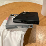 Magnetic Non-Slip Frame Armor Wireless Charging Case For Samsung