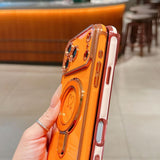 Plating Love Heart Magnetic Phone Case For iPhone