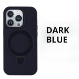 Liquid Silicone Magnetic Holder Phone Case for IPhone