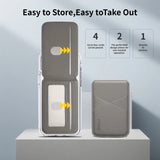 Luxury Leather Magnetic Wallet Slot Card Holder Phone Stand