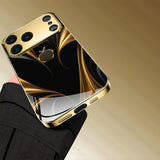 "Golden Fruit Rhyme" Series Premium Electroplated Glass Phone Case For iPhone