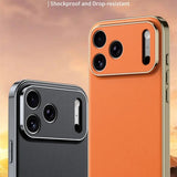 Luxury Leather Full Lens Protection Case for iPhone