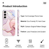 Gold marble-pattern hard case for Samsung
