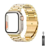 Stainless Steel Band + Protective Case For Apple Watch
