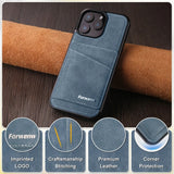 Wallet-style genuine leather phone case For iPhone