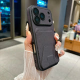 Luxury Card Holder with Stand and Shockproof Phone Case For iPhone