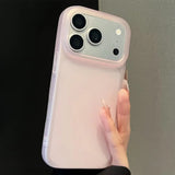 Shockproof Matte Transparent Solid Color TPU Case For iPhone