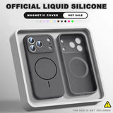 Official Liquid Silicone Magnetic Phone Case For iPhone