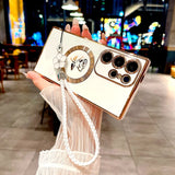 Plating TPU Rose Magnetic Case For Samsung Galaxy