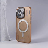 Frosted magnetic semi-transparent anti-fingerprint Case for iPhone