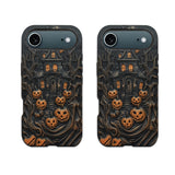 Halloween-themed magnetic protective case with pumpkin head design For iPhone