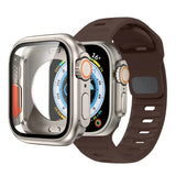 Silicone Band + Protective Case For Apple Watch