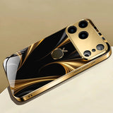 "Golden Fruit Rhyme" Series Premium Electroplated Glass Phone Case For iPhone