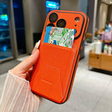 Luxury Card Holder with Stand and Shockproof Phone Case For iPhone