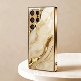 Gold marble texture phone case For Samsung
