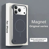 Frameless Solid Color Magnetic PC Case for iPhone