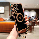 Plating TPU Wrist Lanyard Bracelet Case For Samsung Galaxy