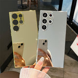 Electroplated mirror shockproof case For Samsung