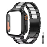 Stainless Steel Band + Protective Case For Apple Watch