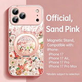 Romantic Floral Magnetic Phone Case with Stand for IPhone