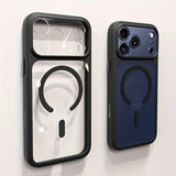 Transparent frosted magnetic case for iPhone