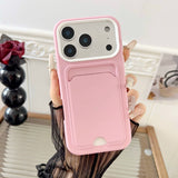 Skin-feel, drop-resistant protective case with card holder For iPhone