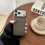 Shockproof Matte Transparent Solid Color TPU Case For iPhone
