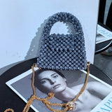 Mini Handmade Beaded Square Bag
