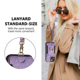 RFID Anti-theft Finger Ring Buckle Lanyard Multi-function Card Holder Phone Case for IPhone