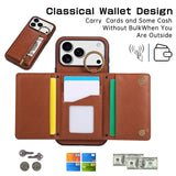 Crossbody Zipper Wallet Ring Stand Phone Case for IPhone