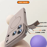 Official Liquid Silicone Magnetic Phone Case For iPhone