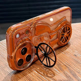 Luxury Transparent Motorcycle Camera Bracket Stand Case for iPhone