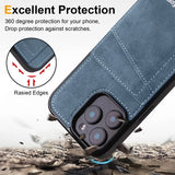 Wallet-style genuine leather phone case For iPhone