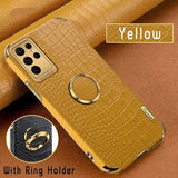 Crocodile Leather Plating Silicone Soft Case For Samsung Galaxy