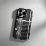 Relief Carbon Fiber Magnetic Case for iPhone