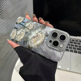 Five Golden Lotus Pattern Phone Case for IPhone