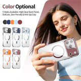Luxury Clear Lens Flip Stand MagSafe Case For iPhone