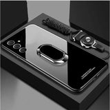 Tempered Glossy Glass Hard Back Case for Samsung
