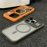 Transparent multi-dimensional stand magnetic Case For iPhone