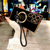 Plating TPU Rose Magnetic Case For Samsung Galaxy