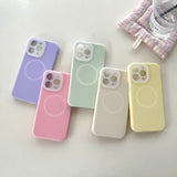 Summer liquid silicone magnetic phone case for iPhone
