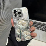 Five Golden Lotus Pattern Phone Case for IPhone