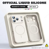 Official Liquid Silicone Magnetic Phone Case For iPhone