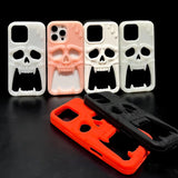 Cut-out Heat-Dissipating Skull-Face Soft Silicone Case For iPhone
