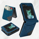 Card holder integrated folding phone case For Samsung Z Flip