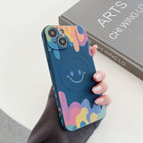 Silicone Graffiti Smile Magnetic Case for iPhone