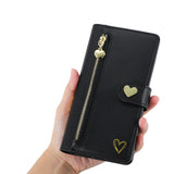 Zipper Cards Solt Wallet Leather Case For Samsung Galaxy
